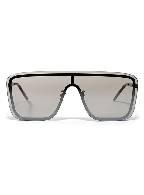 ysl black shield sunglasses|saint laurent clear sunglasses.